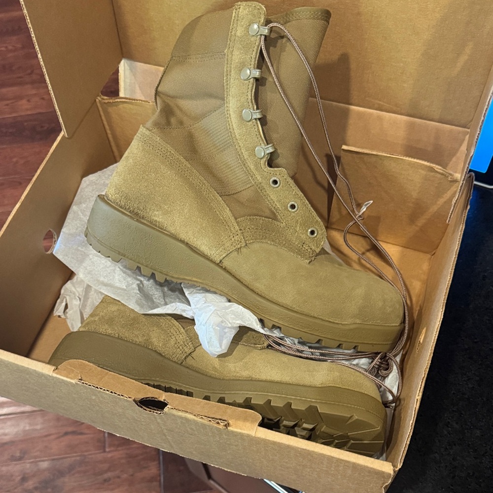 Ufcw Vibram 8430 Men's Sz 11 1/2 R Military Boots Leather Steel Toe